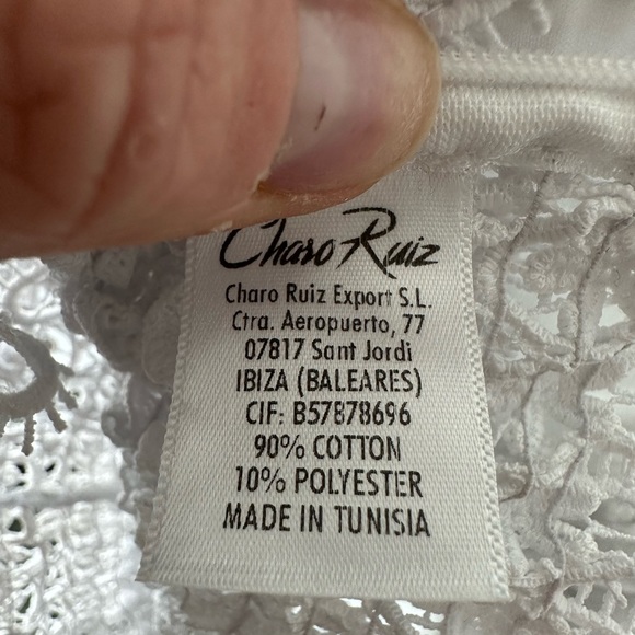 CHARO RUIZ IBIZA Hanna Off The Shoulder Top in White NWT (Size XS) - Picture 6 of 7